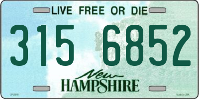 NH license plate 3156852