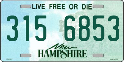 NH license plate 3156853