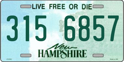 NH license plate 3156857