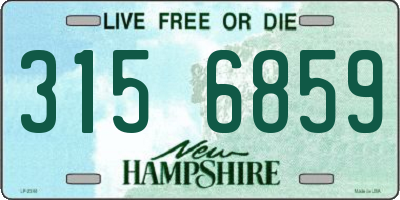 NH license plate 3156859