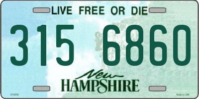 NH license plate 3156860