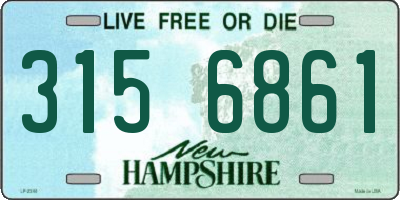 NH license plate 3156861
