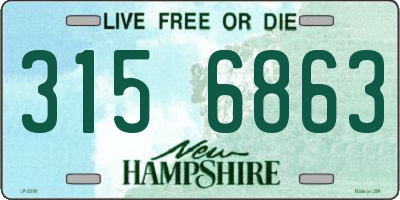 NH license plate 3156863