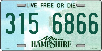NH license plate 3156866