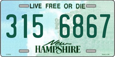 NH license plate 3156867