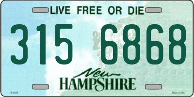 NH license plate 3156868