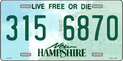 NH license plate 3156870