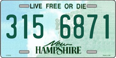 NH license plate 3156871