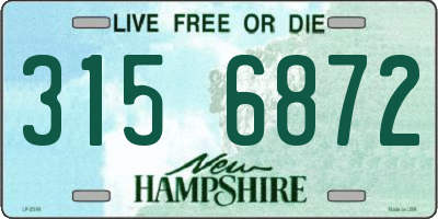 NH license plate 3156872