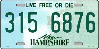 NH license plate 3156876
