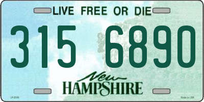 NH license plate 3156890