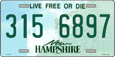 NH license plate 3156897