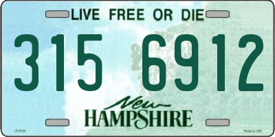 NH license plate 3156912
