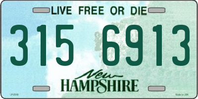NH license plate 3156913