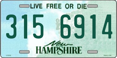 NH license plate 3156914