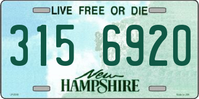 NH license plate 3156920