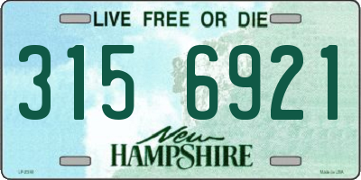 NH license plate 3156921