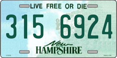 NH license plate 3156924