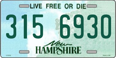 NH license plate 3156930