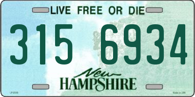 NH license plate 3156934