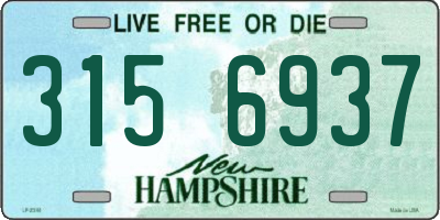 NH license plate 3156937