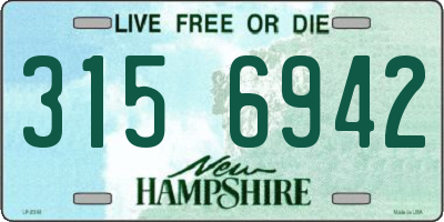 NH license plate 3156942