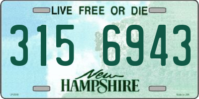 NH license plate 3156943
