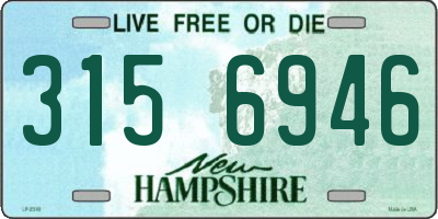 NH license plate 3156946