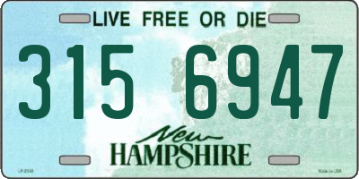 NH license plate 3156947