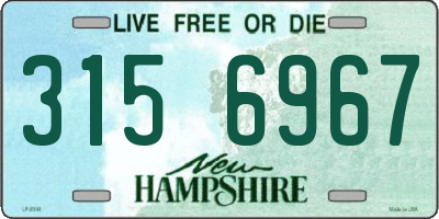 NH license plate 3156967
