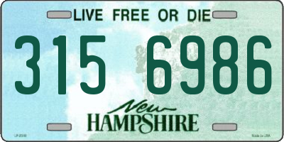 NH license plate 3156986