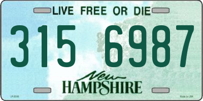 NH license plate 3156987