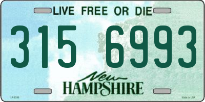 NH license plate 3156993