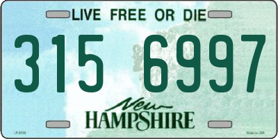 NH license plate 3156997