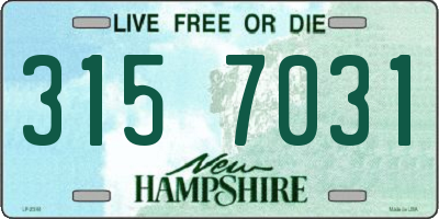 NH license plate 3157031