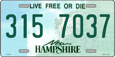 NH license plate 3157037