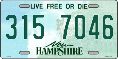 NH license plate 3157046