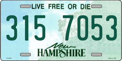 NH license plate 3157053