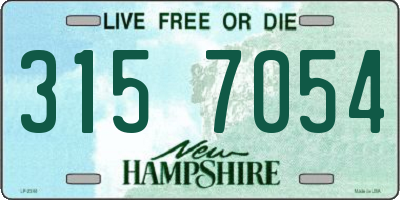 NH license plate 3157054