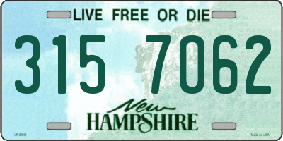 NH license plate 3157062