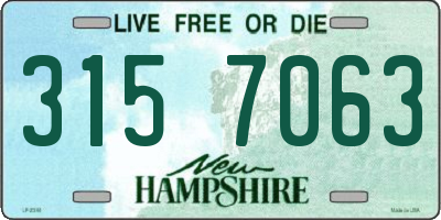 NH license plate 3157063