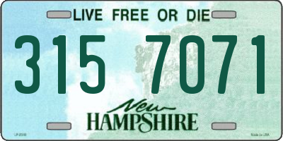 NH license plate 3157071