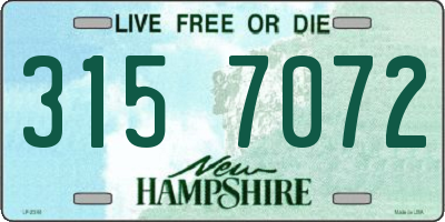 NH license plate 3157072