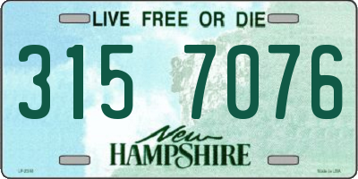 NH license plate 3157076