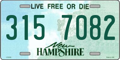 NH license plate 3157082