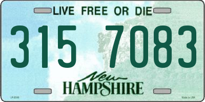 NH license plate 3157083