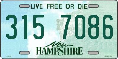 NH license plate 3157086