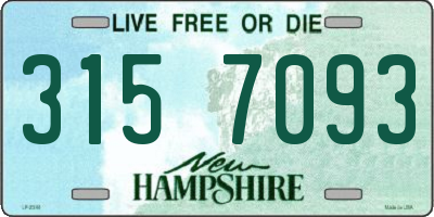 NH license plate 3157093