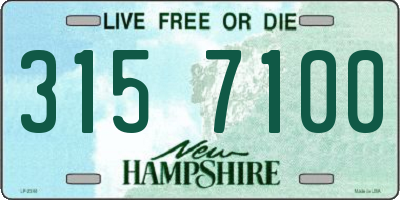 NH license plate 3157100