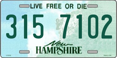 NH license plate 3157102